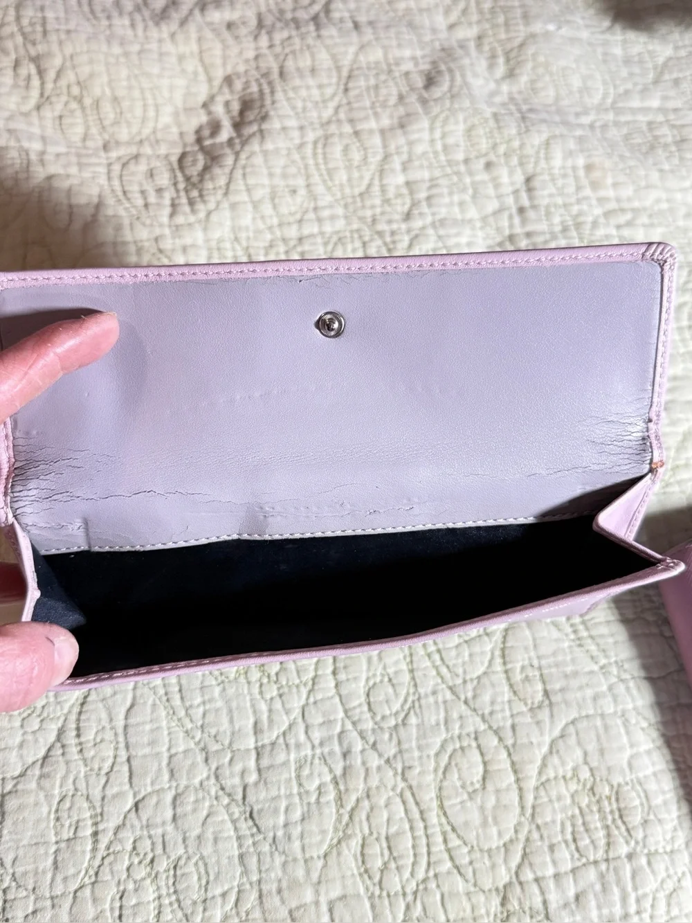 Two rehab wallets Kate Spade pink leather clutch/wallet & Coach pale pink wallet
